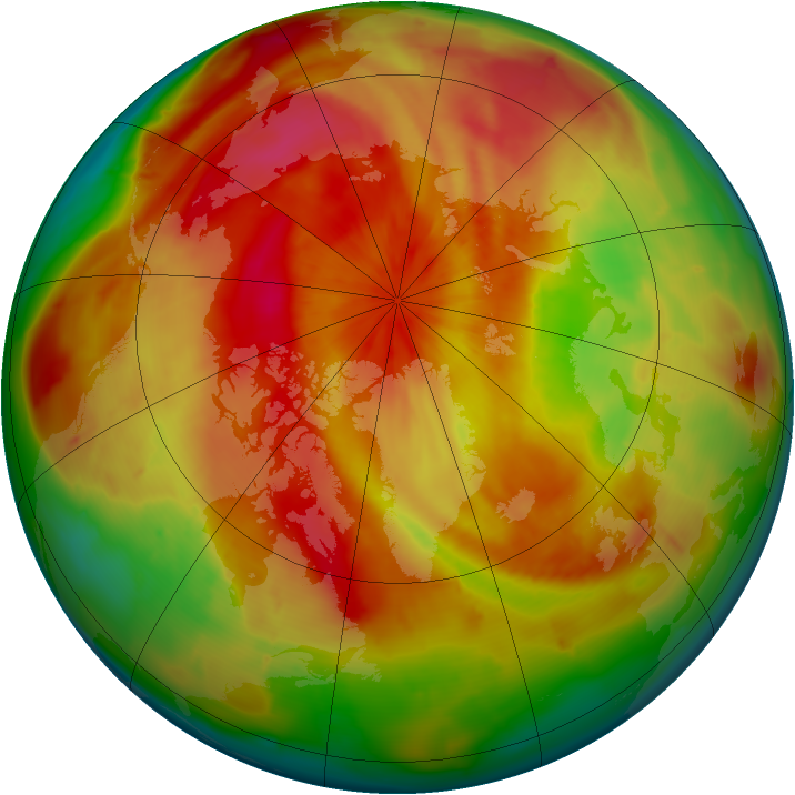 Arctic ozone map for 30 March 2010